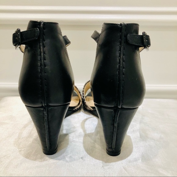 Clarks Leather Wedge Heels with Ankle Strap, size 7M - Picture 5 of 7